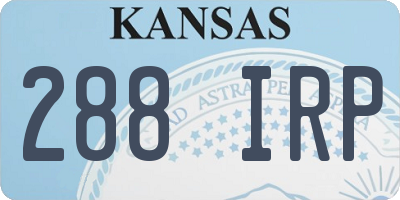 KS license plate 288IRP