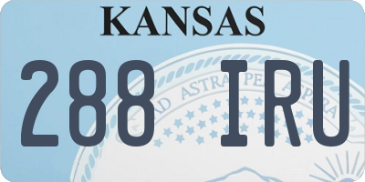 KS license plate 288IRU