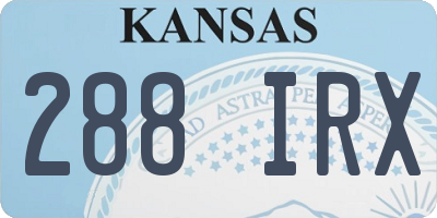 KS license plate 288IRX