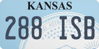 KS license plate 288ISB