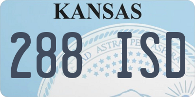 KS license plate 288ISD