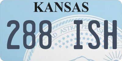 KS license plate 288ISH