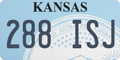 KS license plate 288ISJ