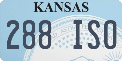 KS license plate 288ISO