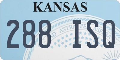KS license plate 288ISQ