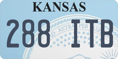 KS license plate 288ITB