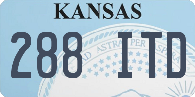 KS license plate 288ITD