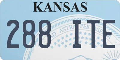 KS license plate 288ITE