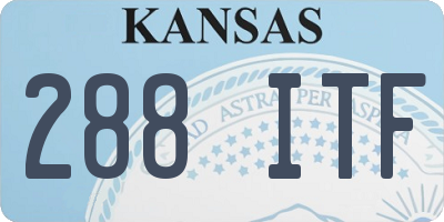 KS license plate 288ITF