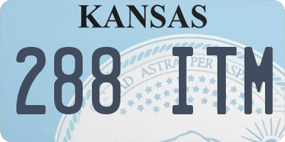 KS license plate 288ITM