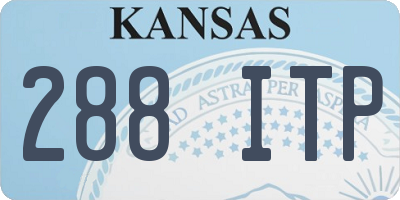 KS license plate 288ITP
