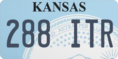 KS license plate 288ITR