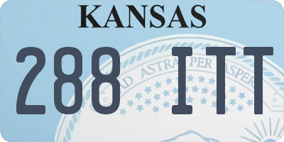KS license plate 288ITT