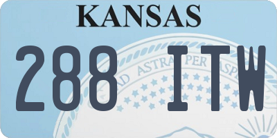 KS license plate 288ITW