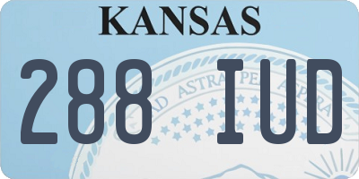 KS license plate 288IUD