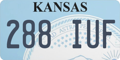 KS license plate 288IUF