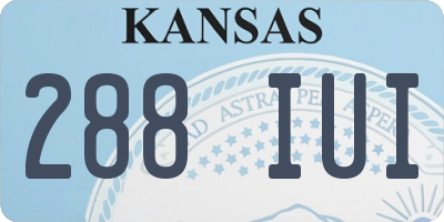 KS license plate 288IUI
