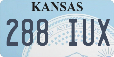 KS license plate 288IUX