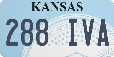 KS license plate 288IVA