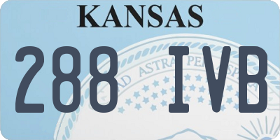 KS license plate 288IVB