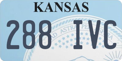 KS license plate 288IVC