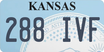 KS license plate 288IVF