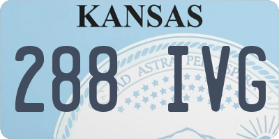KS license plate 288IVG