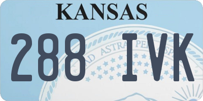 KS license plate 288IVK