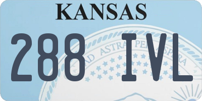 KS license plate 288IVL