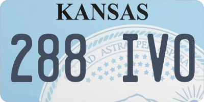 KS license plate 288IVO