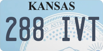 KS license plate 288IVT