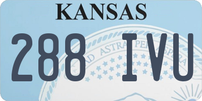 KS license plate 288IVU