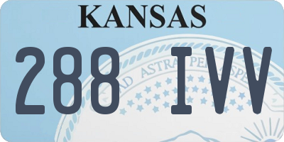 KS license plate 288IVV