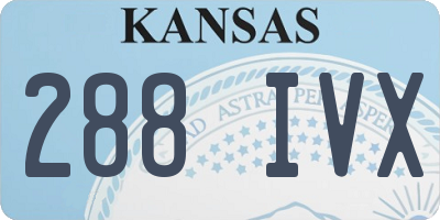 KS license plate 288IVX