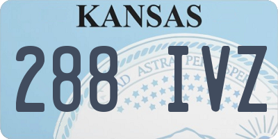 KS license plate 288IVZ