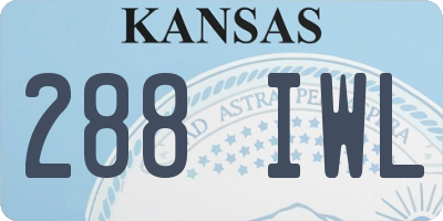 KS license plate 288IWL