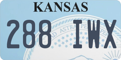 KS license plate 288IWX