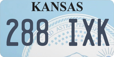 KS license plate 288IXK