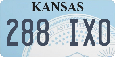 KS license plate 288IXO