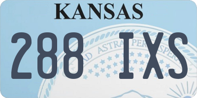 KS license plate 288IXS