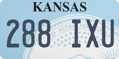 KS license plate 288IXU