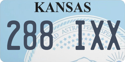 KS license plate 288IXX