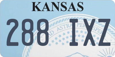KS license plate 288IXZ