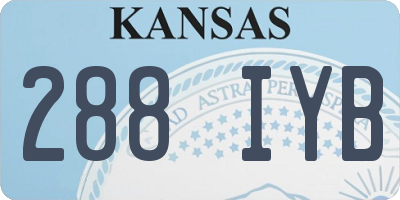 KS license plate 288IYB