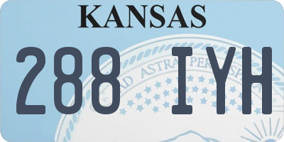 KS license plate 288IYH