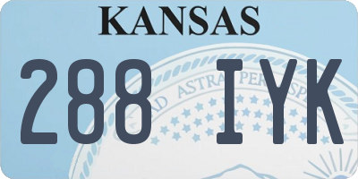 KS license plate 288IYK