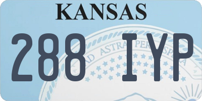 KS license plate 288IYP