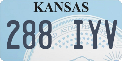 KS license plate 288IYV