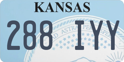 KS license plate 288IYY