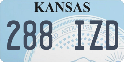 KS license plate 288IZD